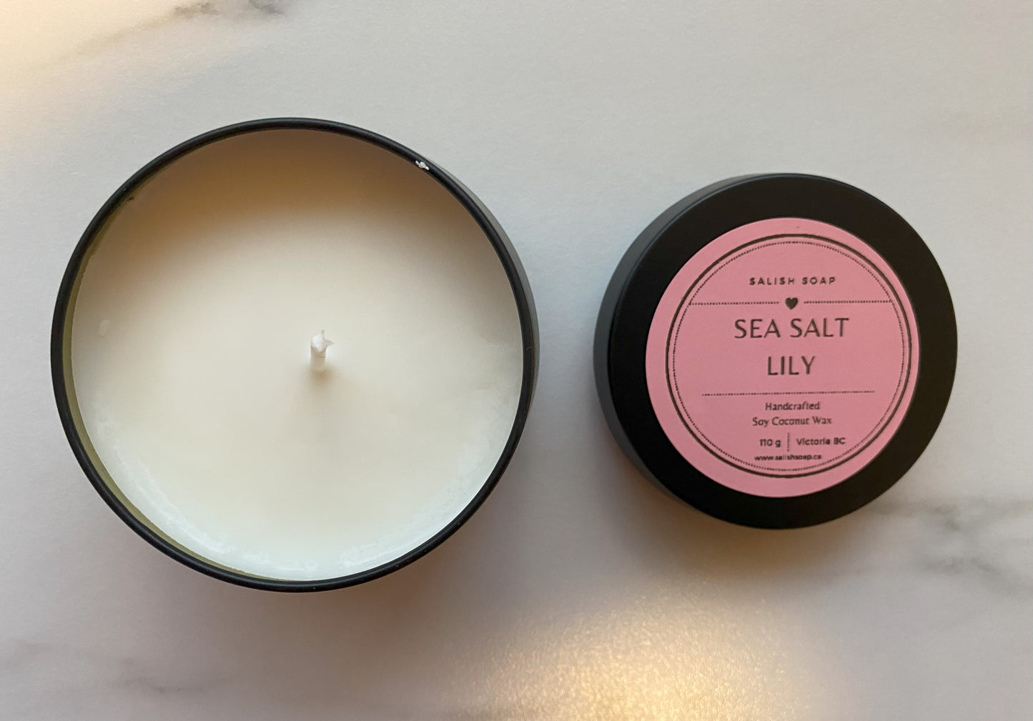 Sea Salt Lily Soy Coconut Candle