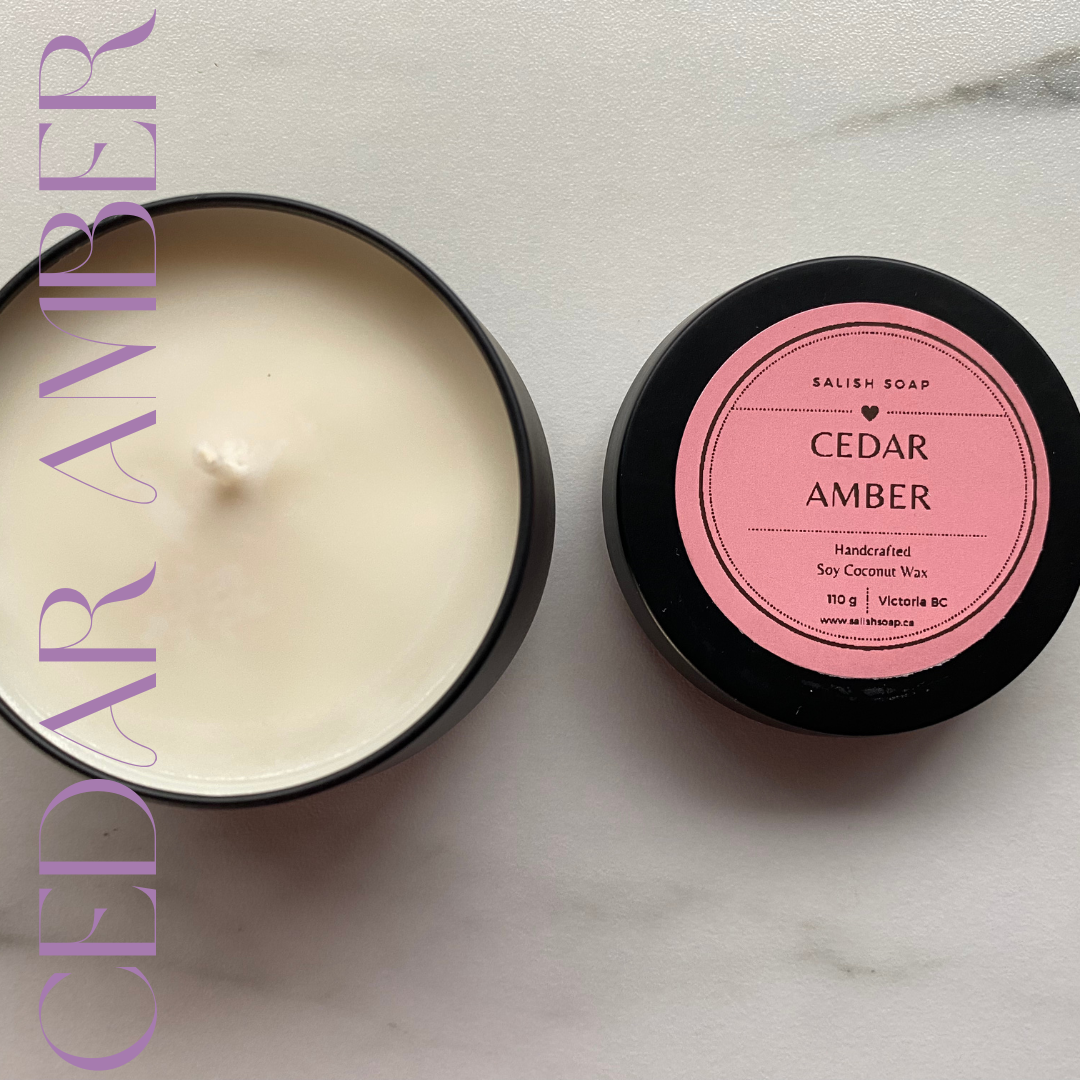 Cedar Amber Soy Coconut Candles