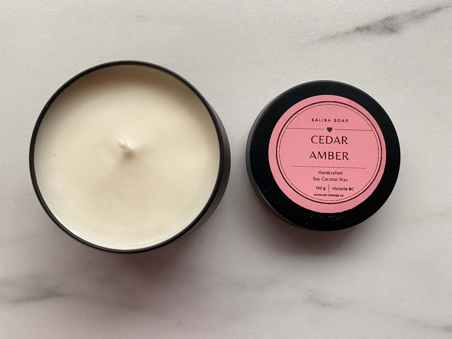 Cedar Amber Soy Coconut Candles