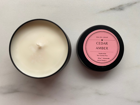 Cedar Amber Soy Coconut Candles